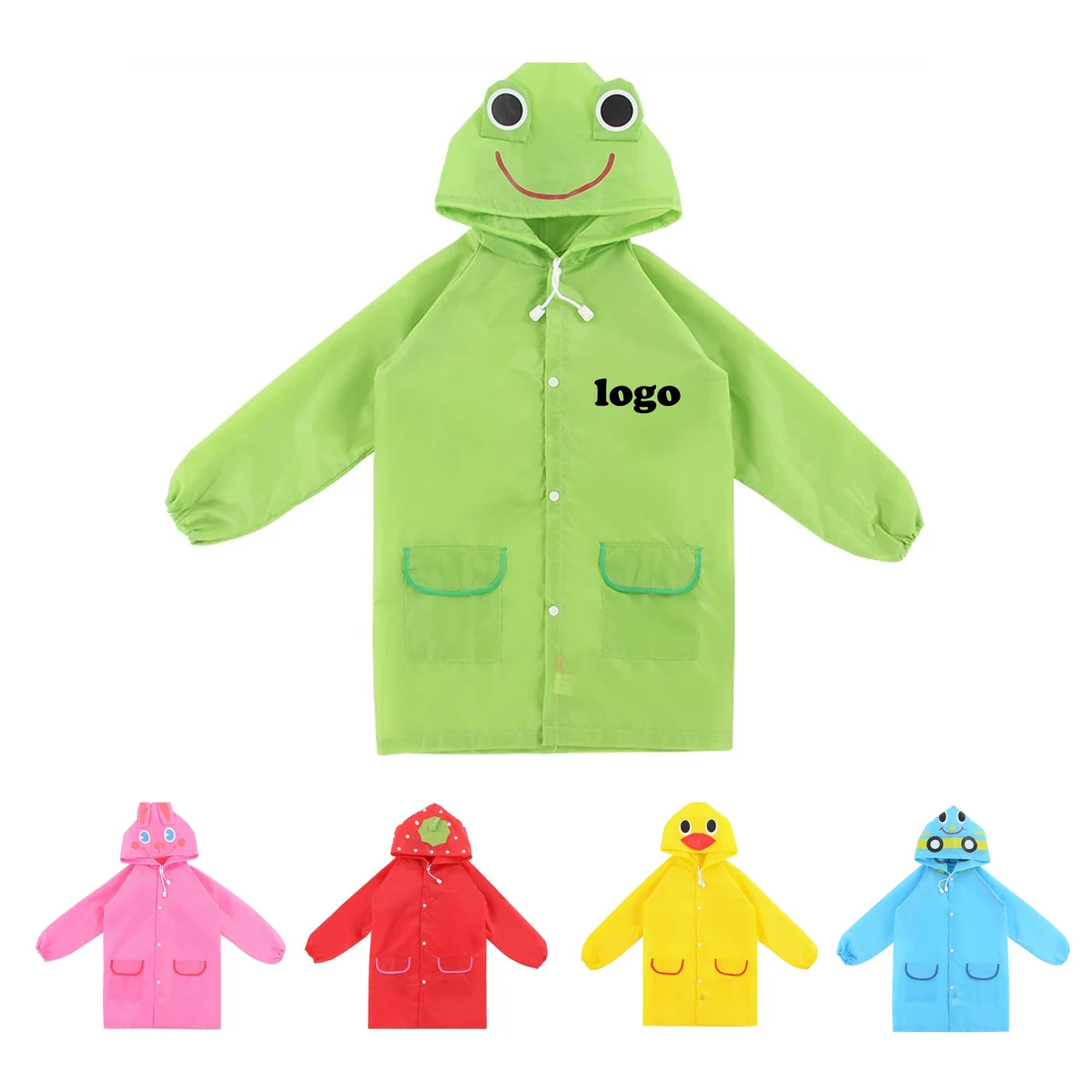 Reusable Rain Poncho for Kids (direct import), custom youth shirt with logo imprint 1