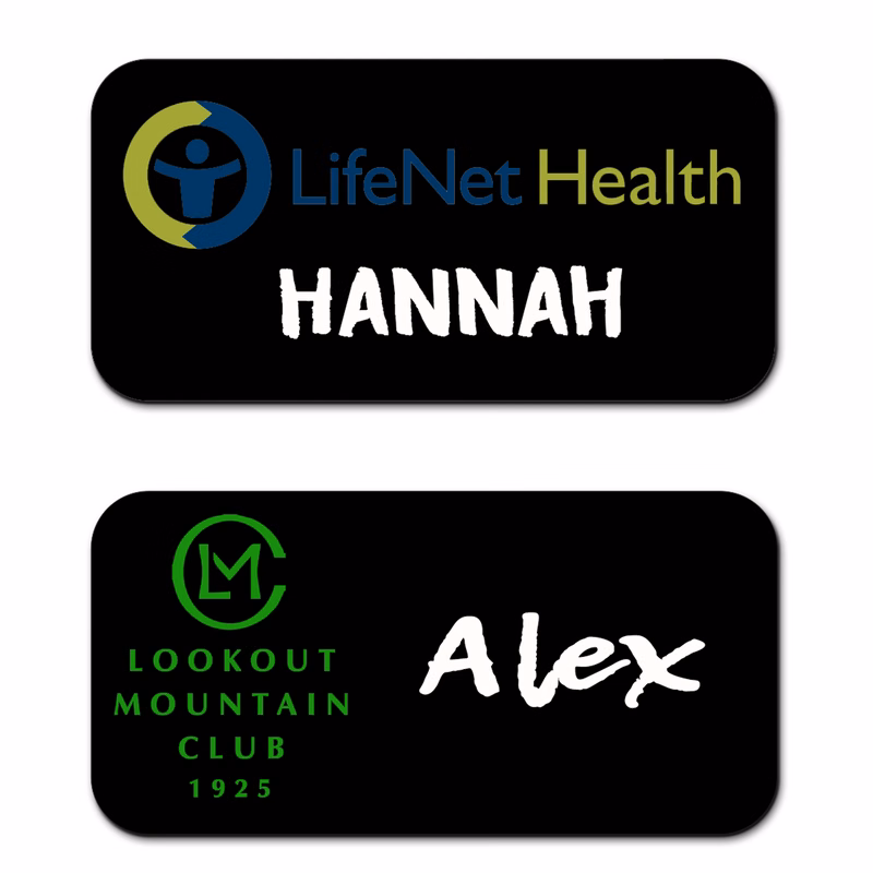 1.5" x 3" Chalkboard Name Badge