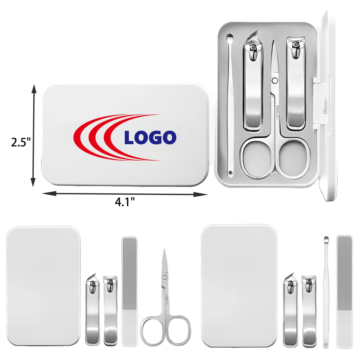 MOQ 50 Hygienic Stainless Steel Nail Clippers Set 1