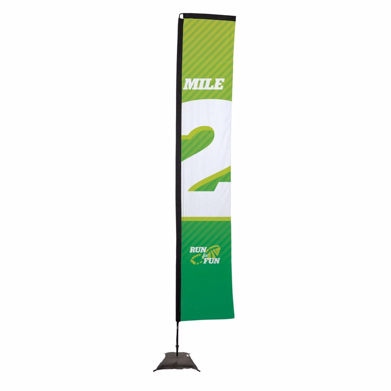 14.5' Premium Rectangle Sail Sign Kit (Single-Sided with Scissor Base)