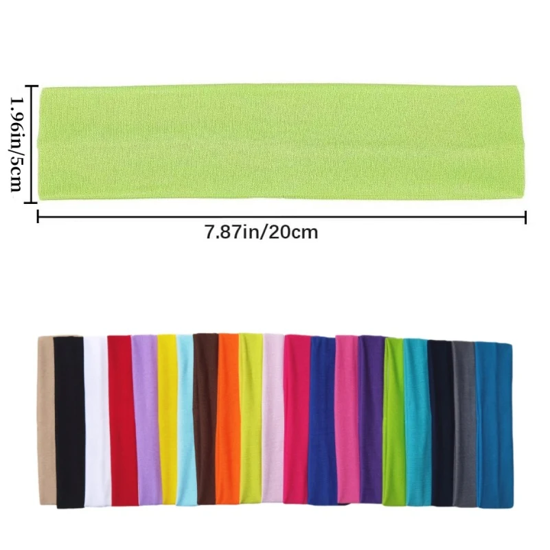 Custom Wide-Band Solid Color Elastic Headband 1