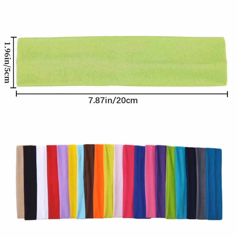 Custom Wide-Band Solid Color Elastic Headband