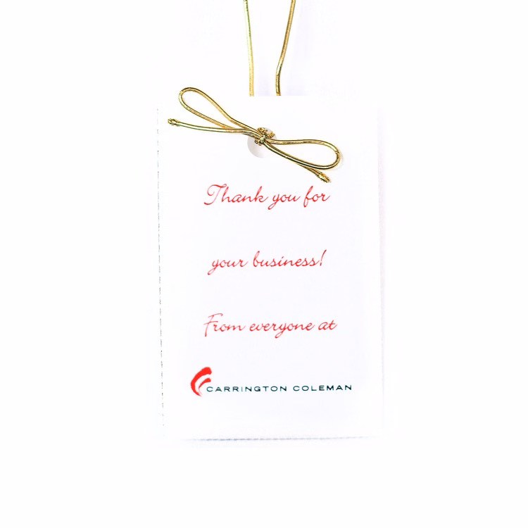 Color Printed Single-Sided Hang Tag with White Background