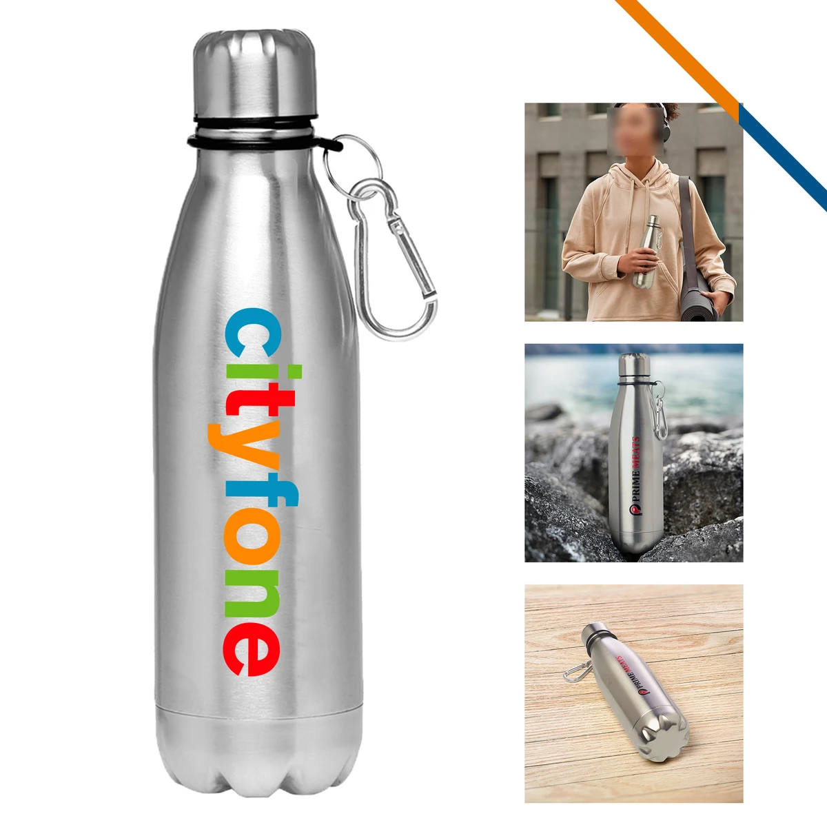 Fedo Stainless Steel Water Bottle - 26 OZ., custom water bottle with logo imprint 1