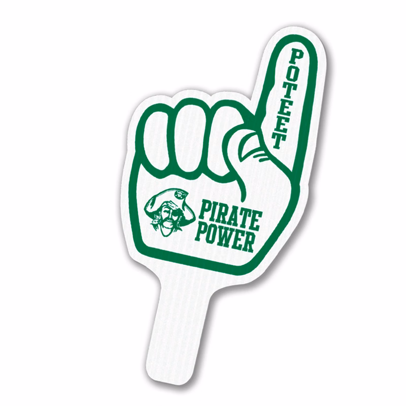 #1 Finger Hand Fan, Screen Printed