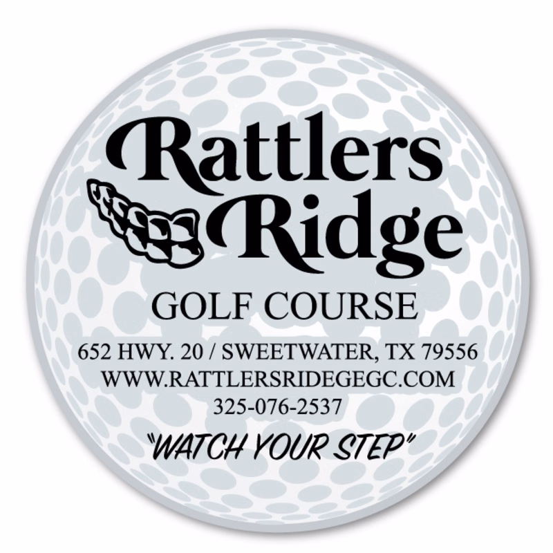 Golf Ball Magnet - 5.25" x 5.25" - 30 mil - Outdoor Safe