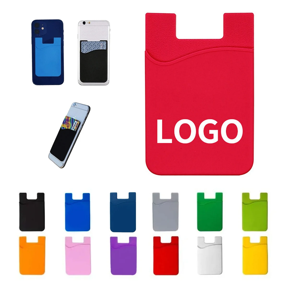 Silicone Phone Wallet Card Holder Sleeve 1