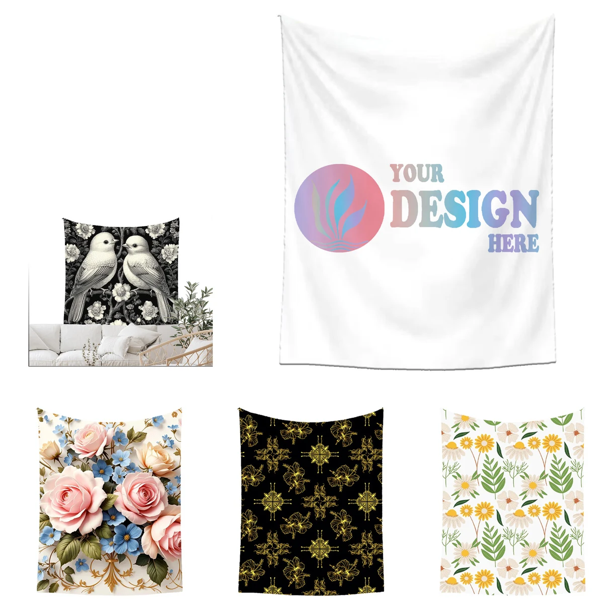 Full Color Printed Wall Hanging Tapestry 1
