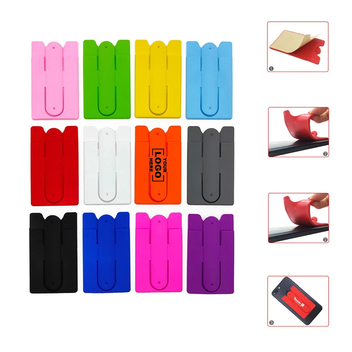 Silicone Phone Wallet with Kickstand 1