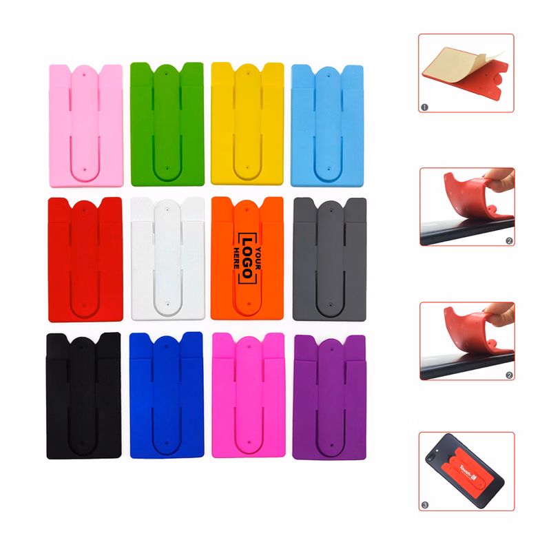 Silicone Phone Wallet with Kickstand