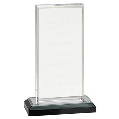 6" x 5" Silver Beveled Rectangle Acrylic Award 1