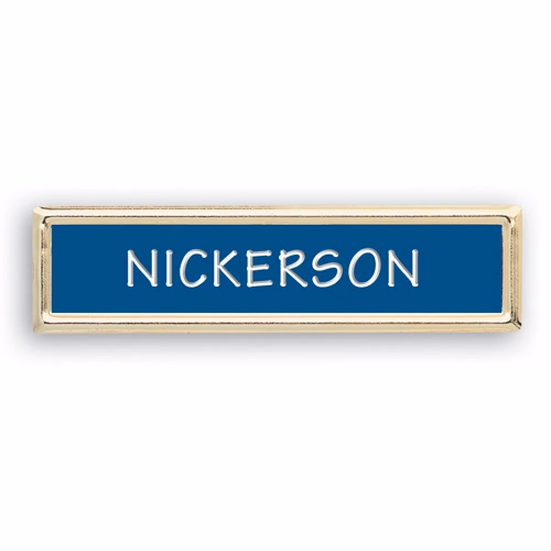 Metal Framed Badge (.5"X2.5") (Laser engraved logo and personalization)