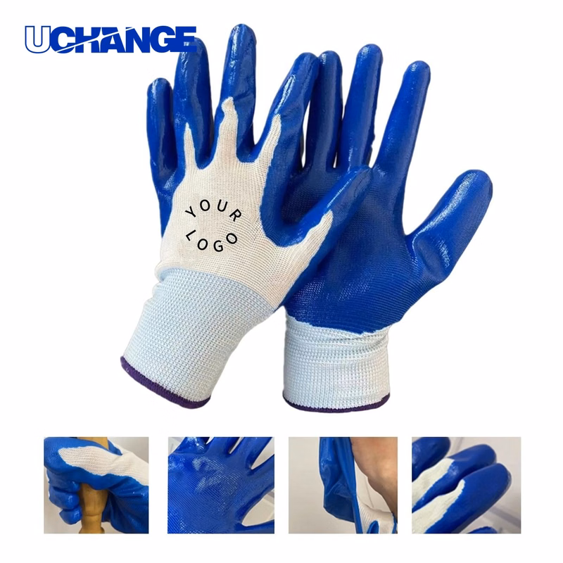 Nitrile Safety Gloves Pair Anti Slip for Work