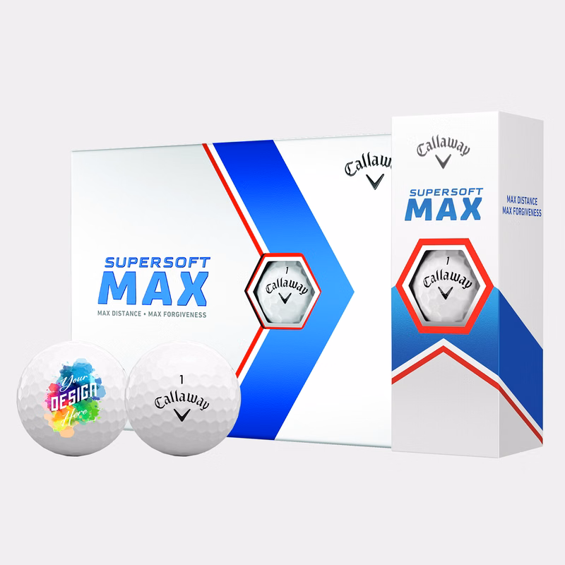 Callaway® 12 Pack Supersoft Max Golf Balls with Custom Imprints