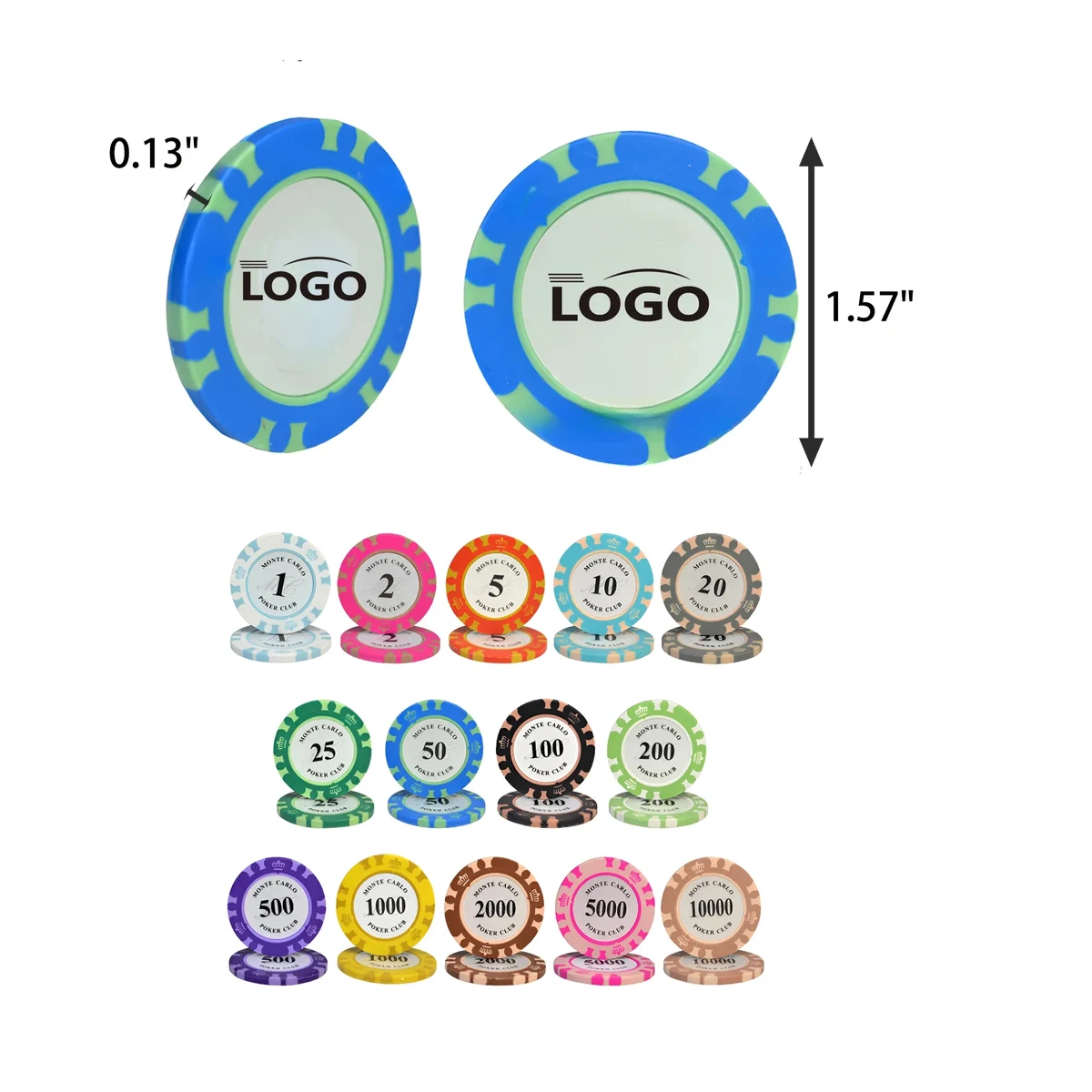 14 colors Clay Poker Chip 1