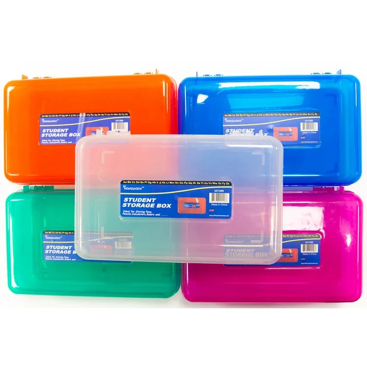 Pencil Boxes - Plastic Assorted Colors 1