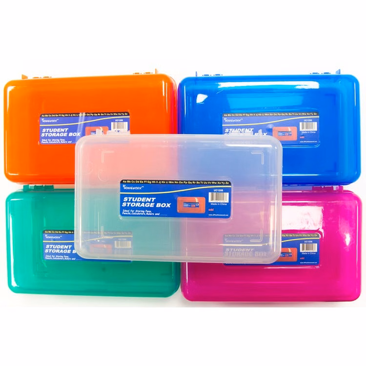 Pencil Boxes - Plastic Assorted Colors