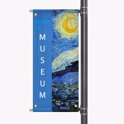 18oz Full Color UV Printed 2 sided Blockout Pole Banner - per sq ft