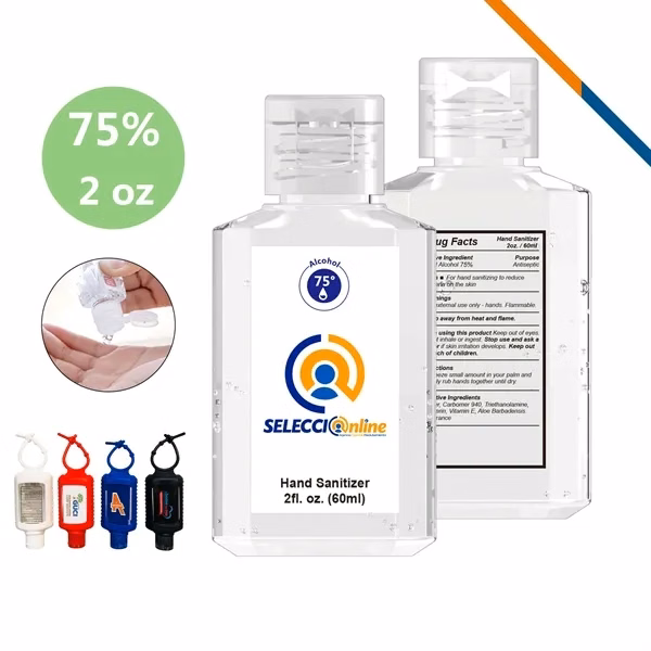 Custom 2 oz Lightly Scented Gel Hand Sanitizer with 75% Alcohol — Hygiene Giveaway