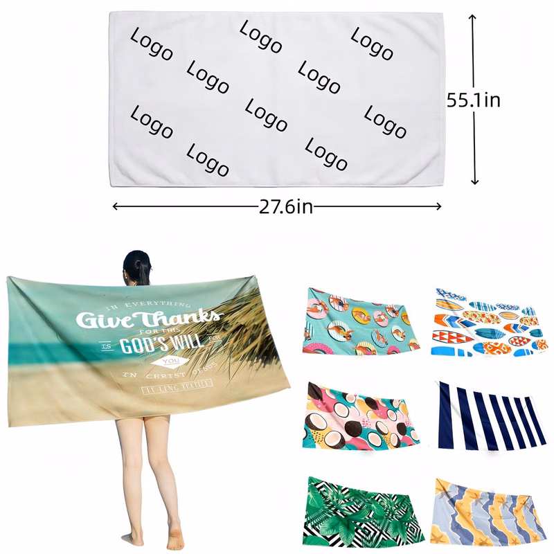 Full Color Oversized Beach Towel 28" x 55"