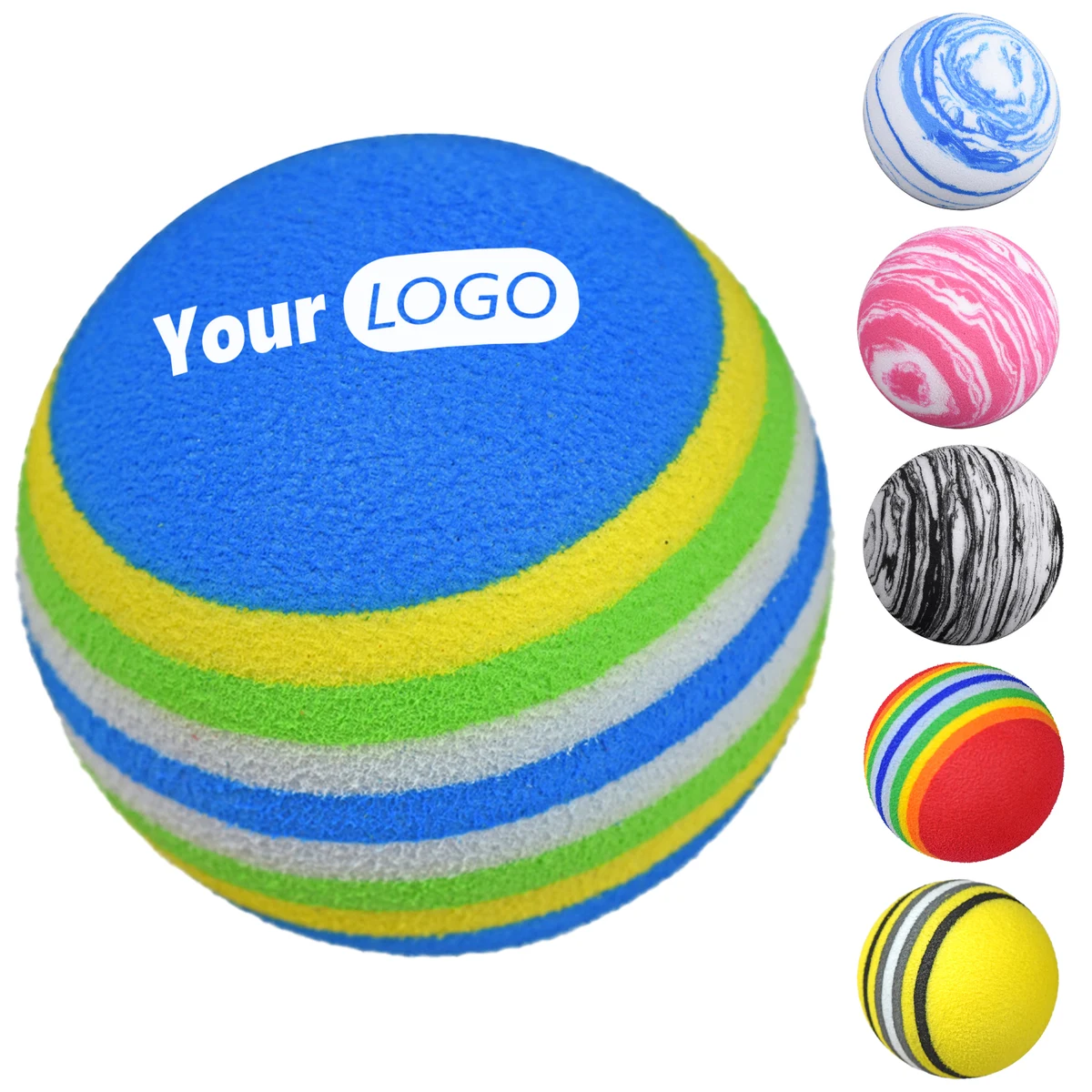 Other Organic Material Customizable Rainbow Foam Golf Ball 1