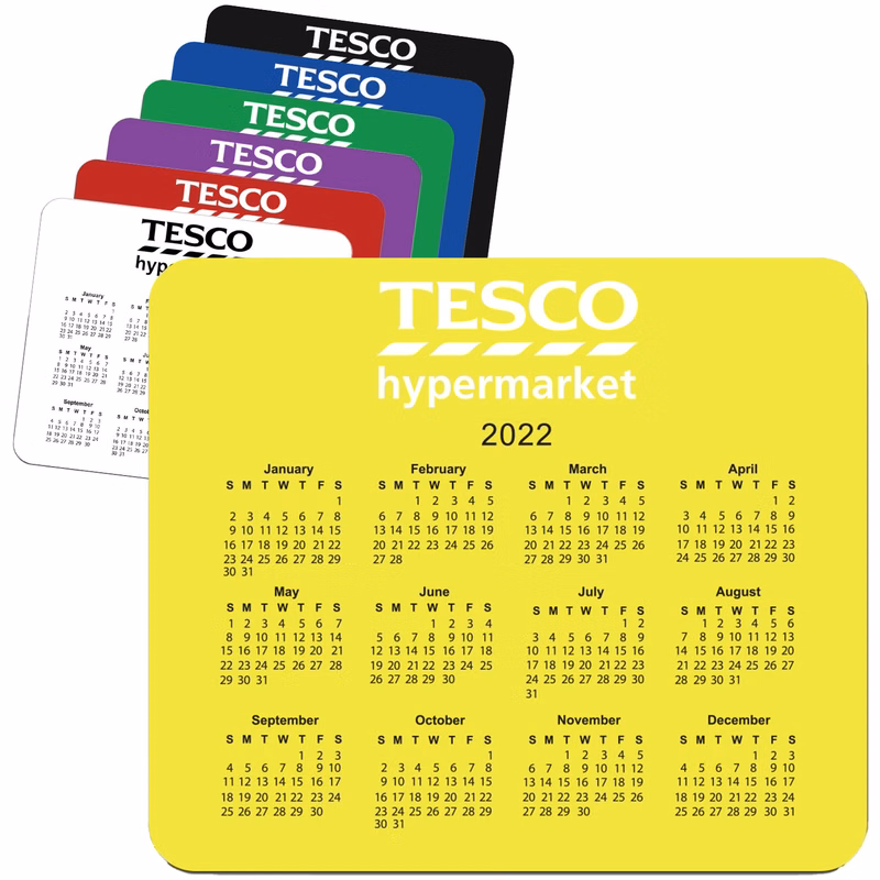 Horizontal Calendar Rubber bottom Mouse Pad