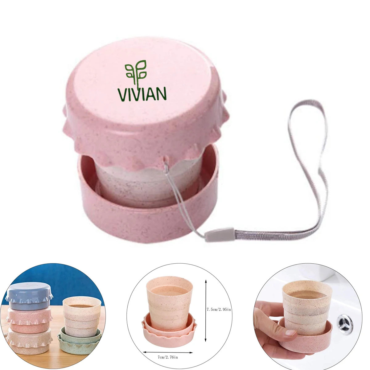 Wheat Telescopic Foldable Cup 1