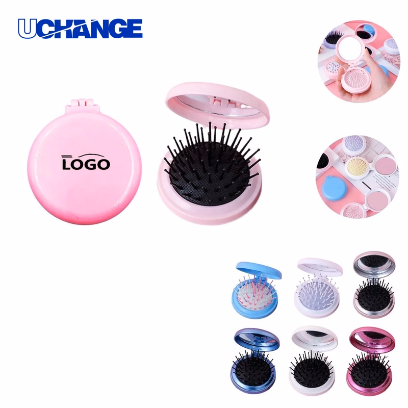 Folding Air Cushion Hair Comb with Mirror