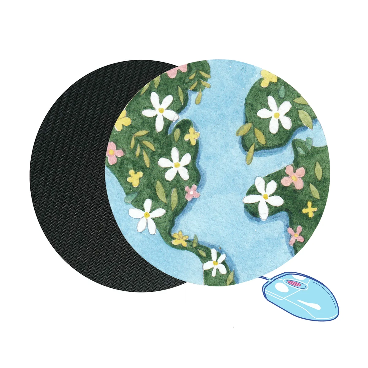 8" Full Color Round Rubber Mouse Pad 1
