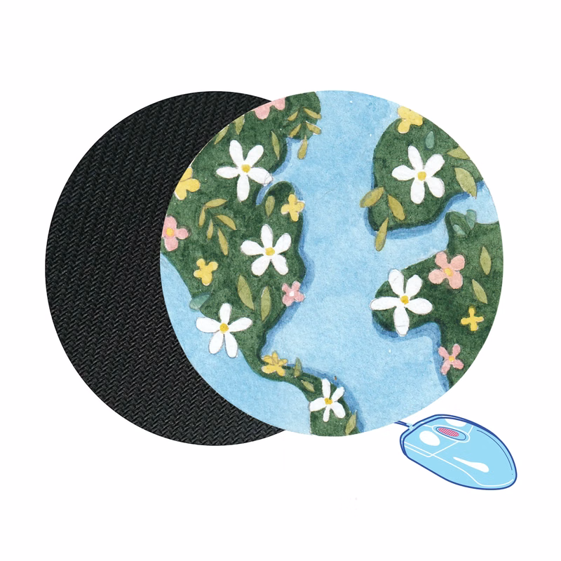 8" Full Color Round Rubber Mouse Pad