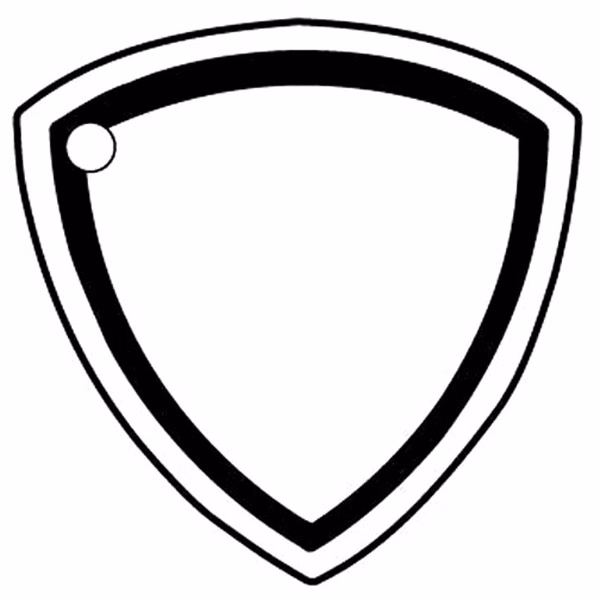 Shield 11 Key Tag - Spot Color