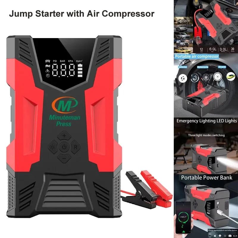 Portable Car Jump Starter Battery Pack & Air Pump 1