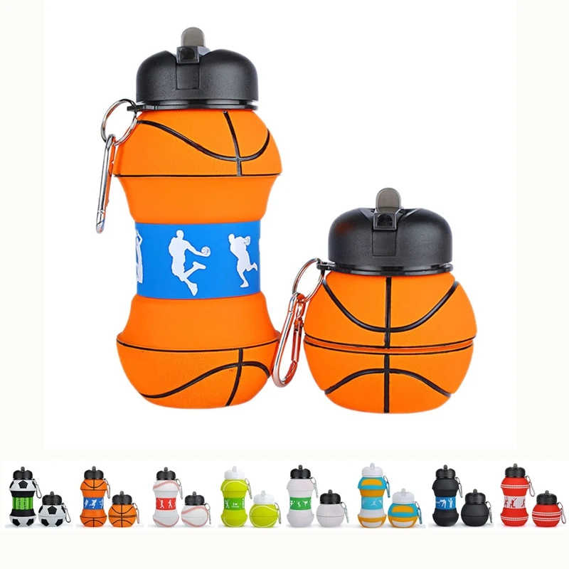 Custom Collapsible Basketball Sports Water Bottle 1