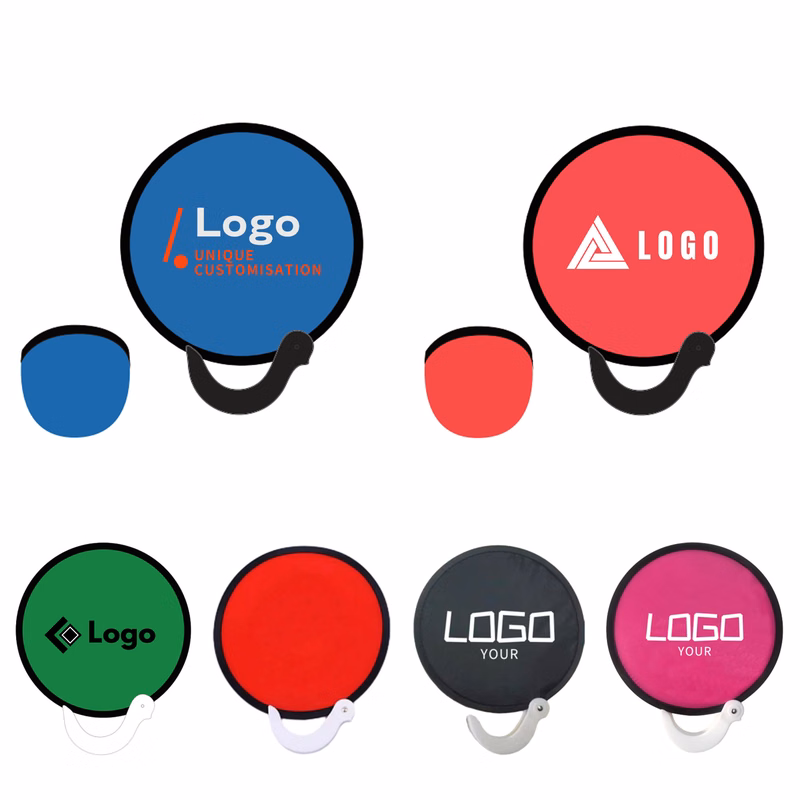 Portable Foldable Round Nylon Fan w/Bag