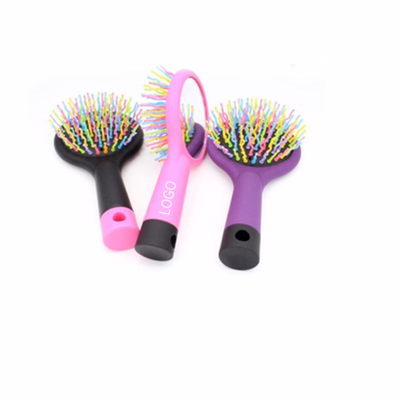 Massage Rainbow Volume S Brush Hair With Mirror