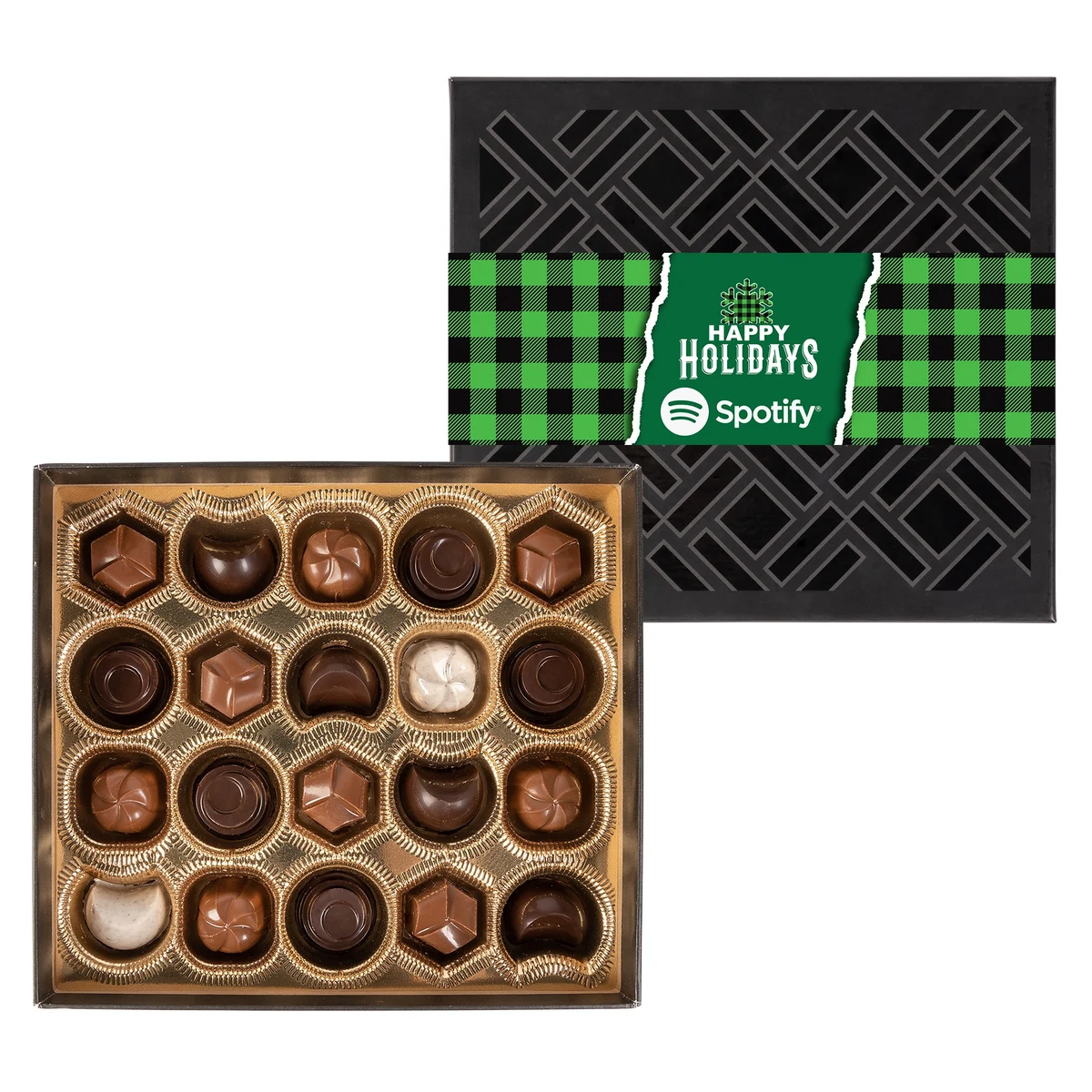Gourmet Chocolate Truffles Gift Box with Full Color Band - 20 pc 1