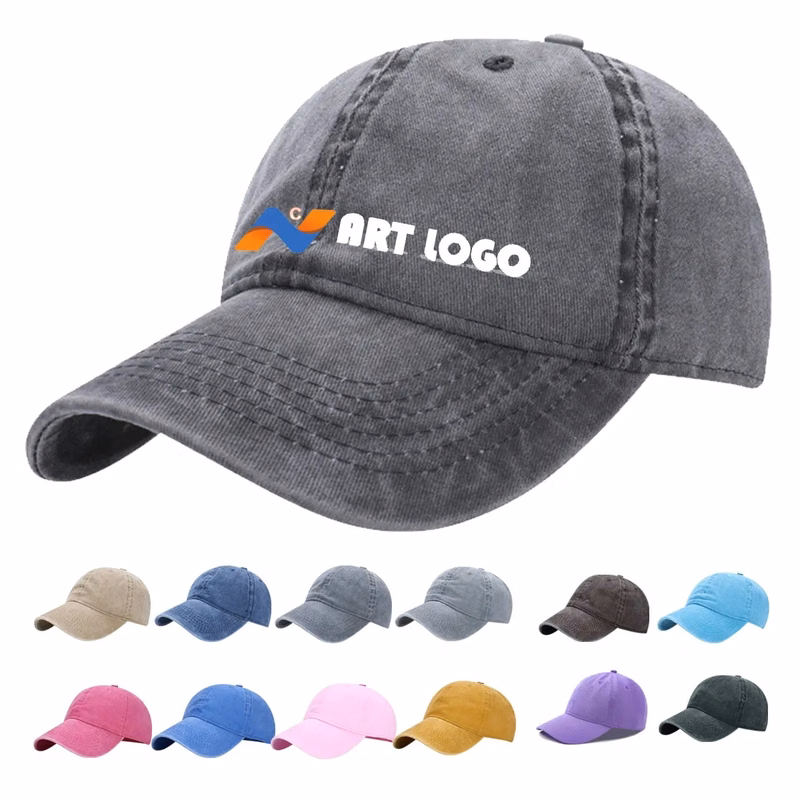 Customized Logo Vintage Distress Old School Baseball Cap Hat