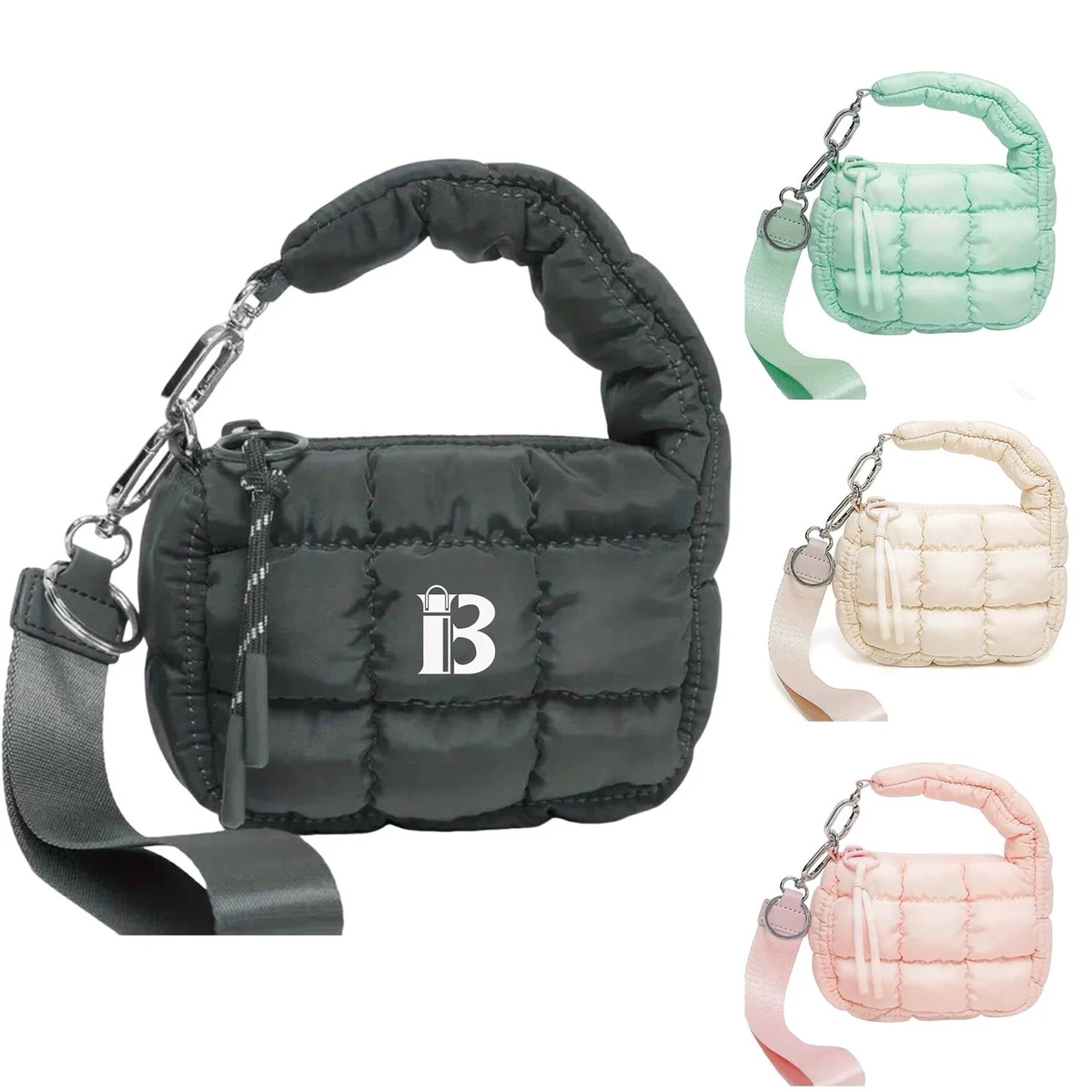 Nylon Quilted Puffer Handbag 1