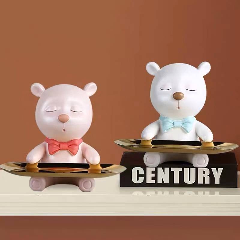 Bear Shaped Ornament With A Tray