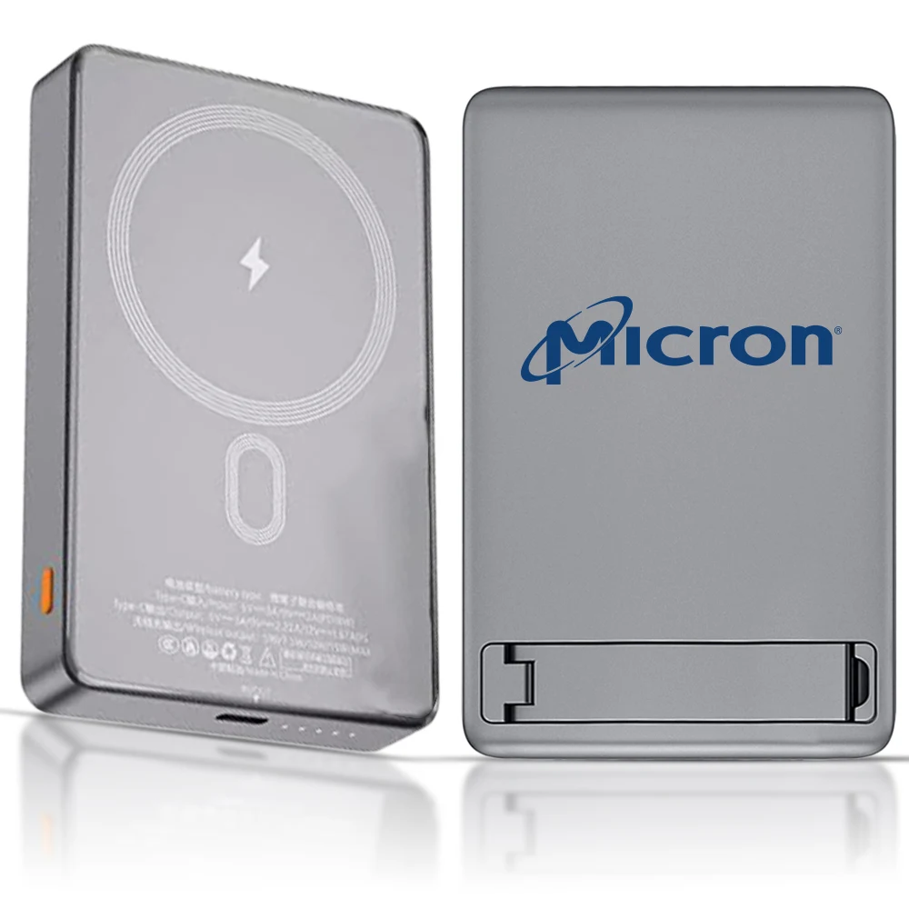 Ultra-Thin Magnetic Wireless Power Bank with Stand 1