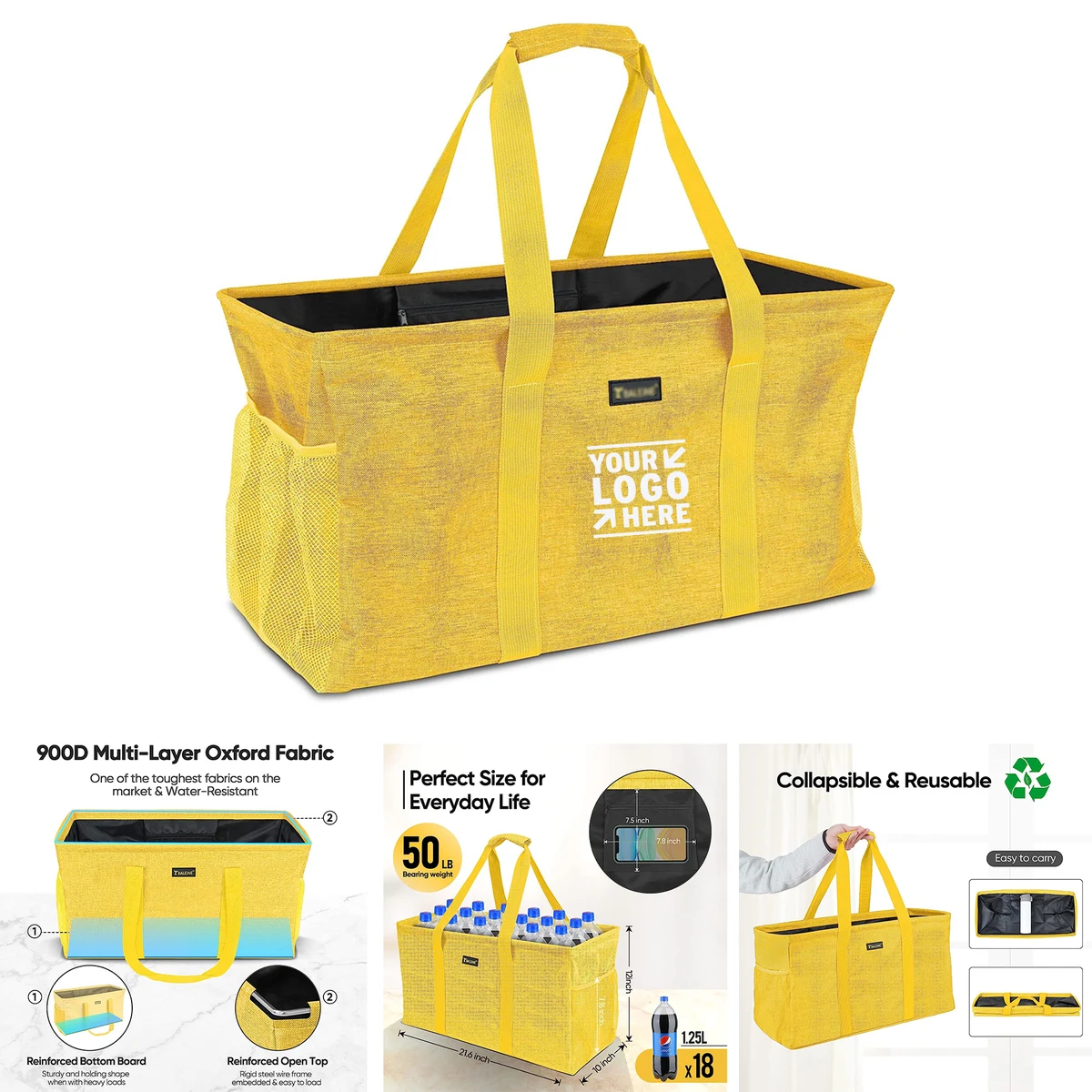 Wire Frame Extra Large Utility Tote Bag 1