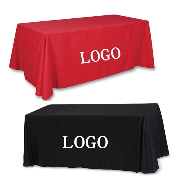 Standard 6' 3-Sided Economy 6 ft Table Cloth & Covers 1
