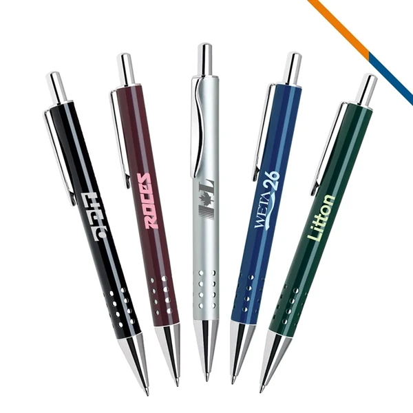 Custom 5.5" Aluminum Ballpoint Pen with Pocket Clip — Professional Everyday Writer 1