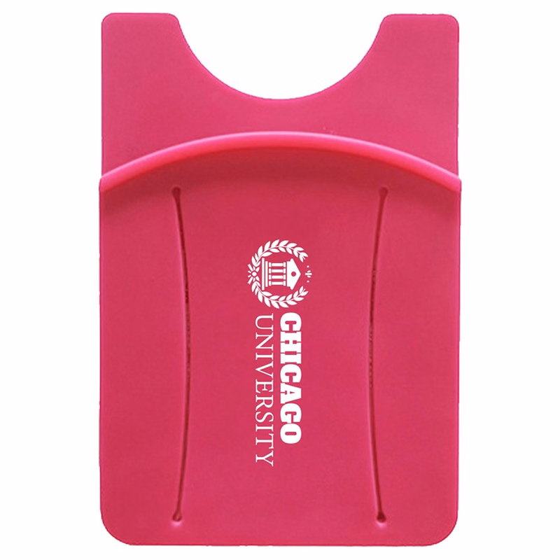 Silicone Phone Wallet with Adhesive Back and Finger Slot