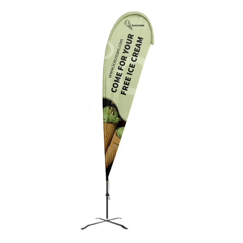 Flex Blade® G7 Teardrop Banner Kit, Single-Sided - 13.5' Outdoor Flag 1