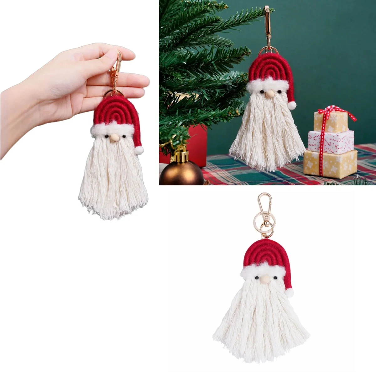 Santa tassel keychain 1