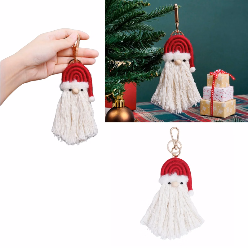 Santa tassel keychain