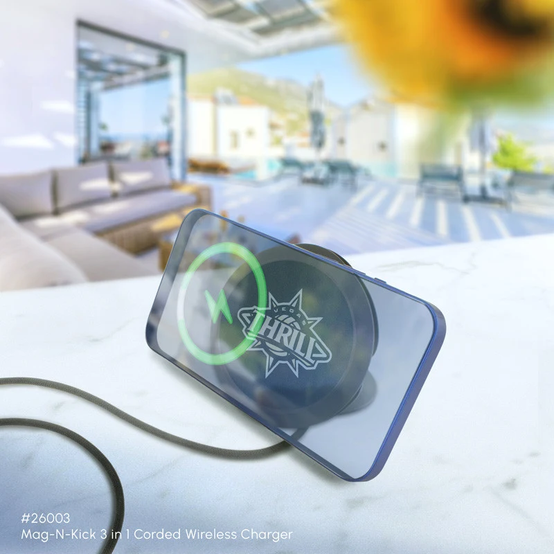Mag-N-Kick 3 in 1 Corded Wireless Charger 1