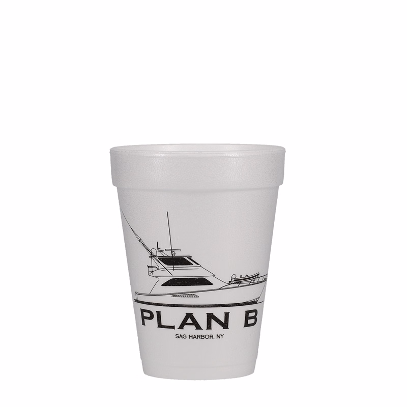 14 oz Foam Cup White Tradition Print