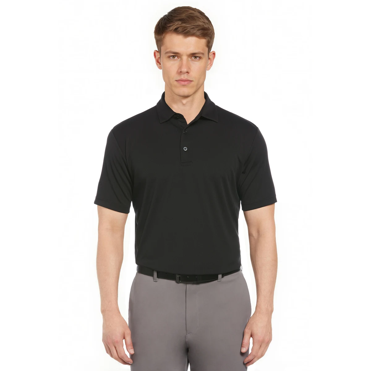 Short Sleeve Men's Micro Texture Golf Polo 1